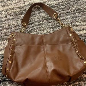 Brown Purse with gold hardware purse